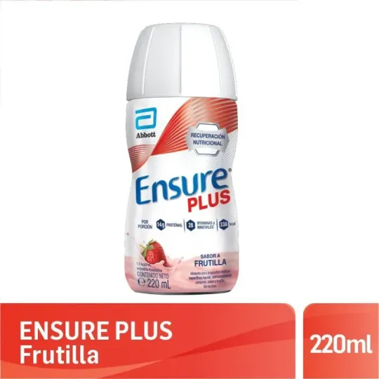 Ensure Suplemento Nutricional Plus Sabor Frutilla 220 Ml