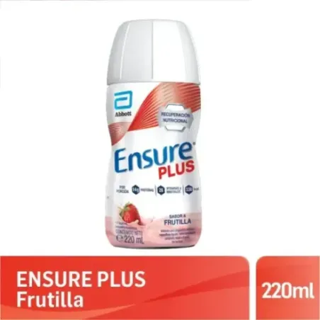 Ensure Suplemento Nutricional Plus Sabor Frutilla 220 Ml