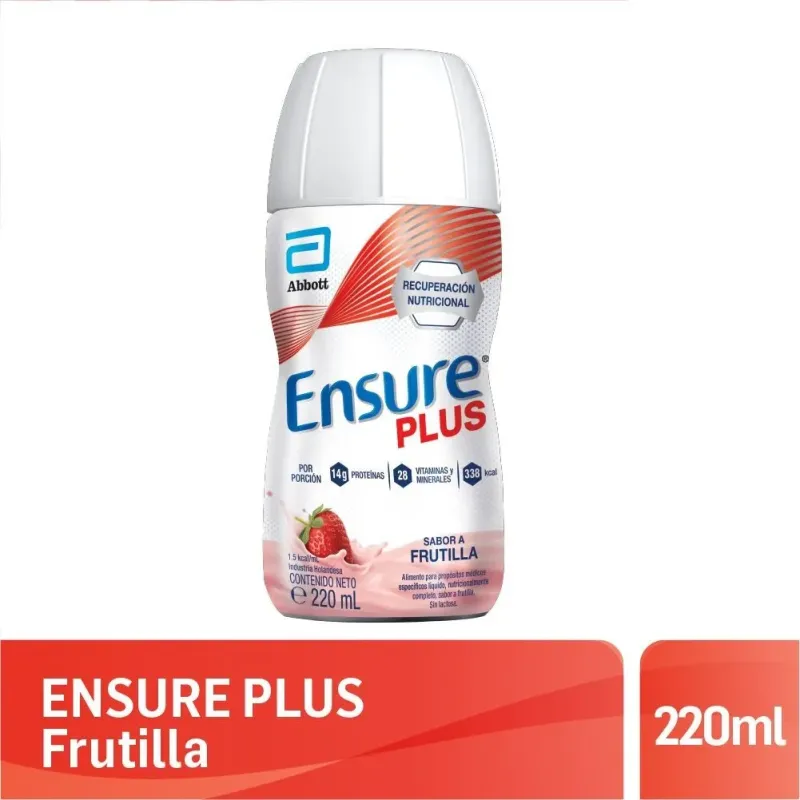 Ensure Suplemento Nutricional Plus Sabor Frutilla 220 Ml