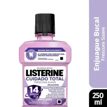 Listerine Cuidado Total Zero Enjuague Bucal Menta X 250 Ml