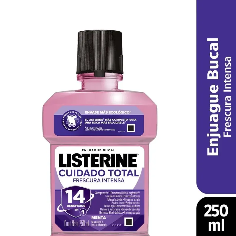 Listerine Cuidado Total Con Fluor 250 Xml