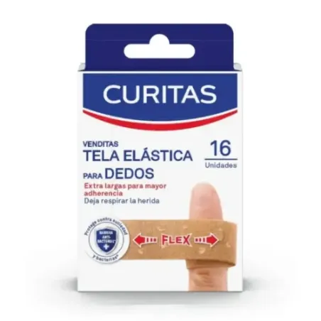 Curitas Apositos Para Dedos Tela Elastica (16 Unidades)