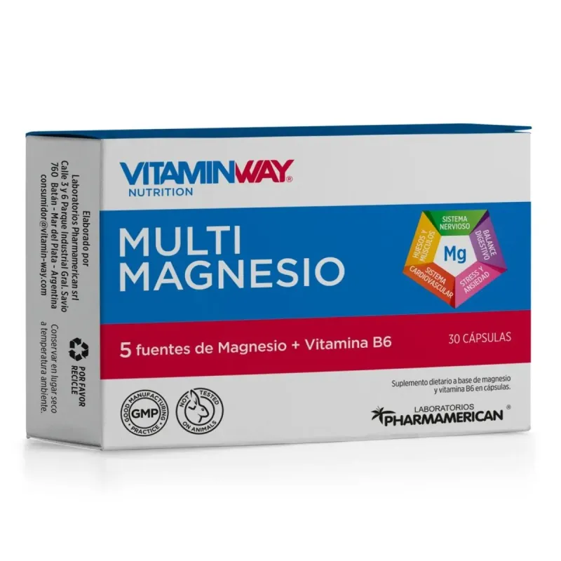 Vitamin Way Suplemento Dietario Multi Magnesio (30 Cápsulas)