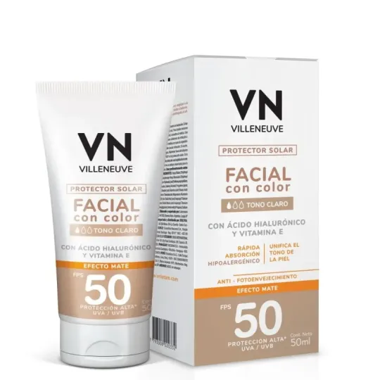 Vn Protector Solar Facial Tono Claro Fps50 50 Ml