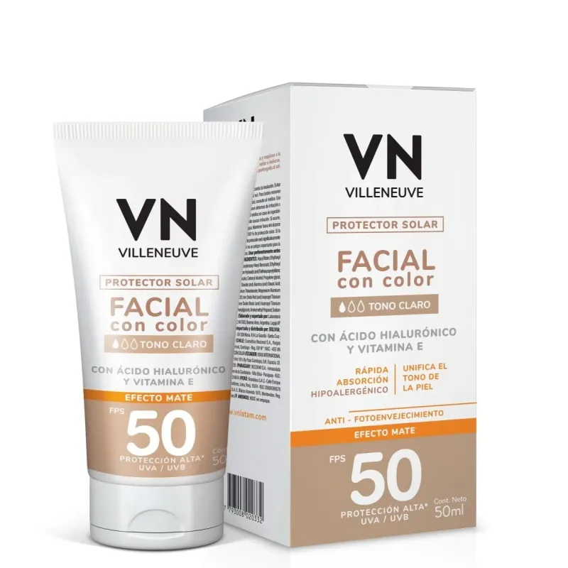 Vn Protector Solar Facial Tono Claro Fps50 50 Ml