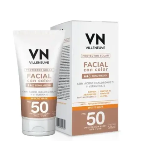 Vn Protector Solar Facial Tono Medio Fps50 50 Ml