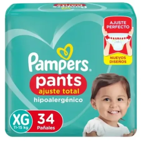 Pañales Pampers Pants Hipoalergénico Xg