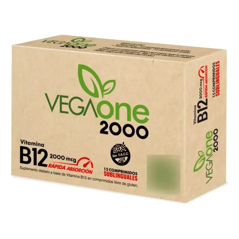 Geonat Vegaone 2000 Vitamina B12 15 Comprimido Sublingual