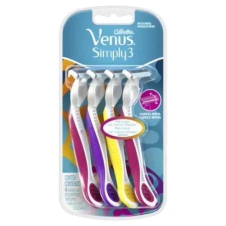 Gillette Máquina Para Afeitar Descartable Venus Simply3 (4 Unidad