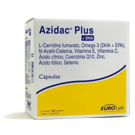 Eurolab Azidac Plus Dha Fertilidad Masculina 120 Cápsulas