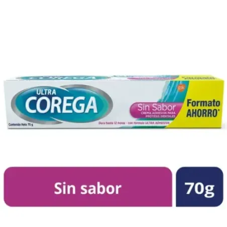 Corega Adhesivo Para Prótesis Dentales Ultra Crema Sin Sabor 70 G