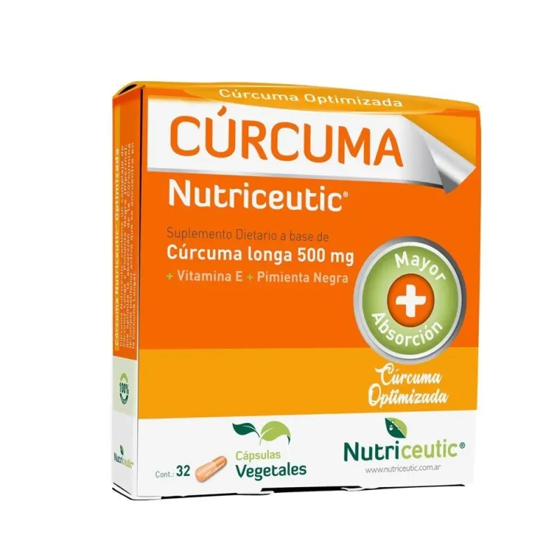 Nutriceutic Suplemento Dietario A Base De Cúrcuma (32 Comprimidos