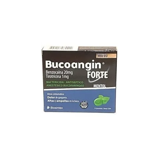 Caramelos Antisépticos Bucoangin Forte Mentol X 9u