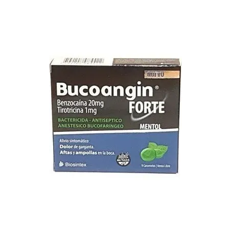 Caramelos Antisépticos Bucoangin Forte Mentol X 9u