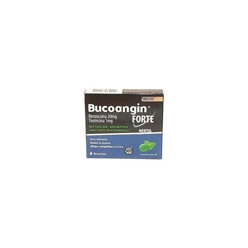 Caramelos Antisépticos Bucoangin Forte Mentol X 9u