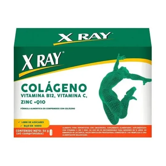 X Ray Colágeno Vitamina B12 Vitamina C Zinc Y Q10 60 Comp Unico