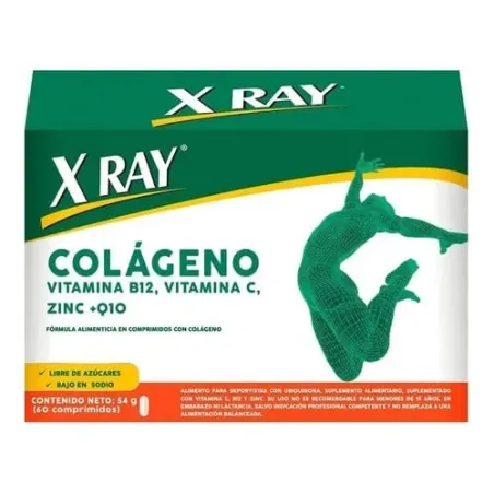 X Ray Colágeno Vitamina B12 Vitamina C Zinc Y Q10 60 Comp Unico