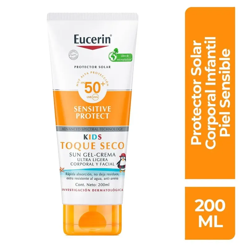 Eucerin Protector Solar Kids Sun F50+ Toque Seco 200 Ml