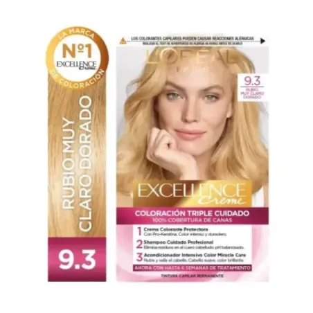 Excellence Kit De Coloración Permanente Creme Tono 9.3 Rubio Muy