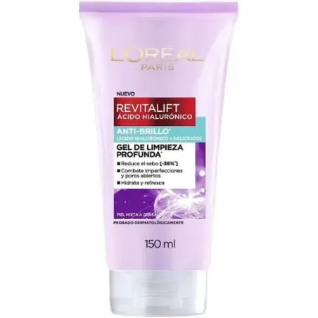 Loreal Paris Gel De Limpieza Anti Brillo 150 Ml