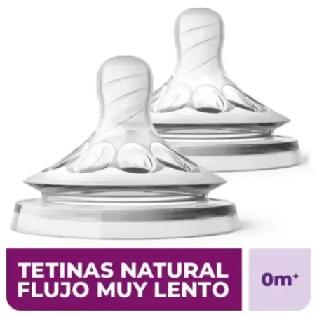 Avent Tetinas Natural Fluir Muy Lento 0 (m+) Scf041/27 (2 Unidade