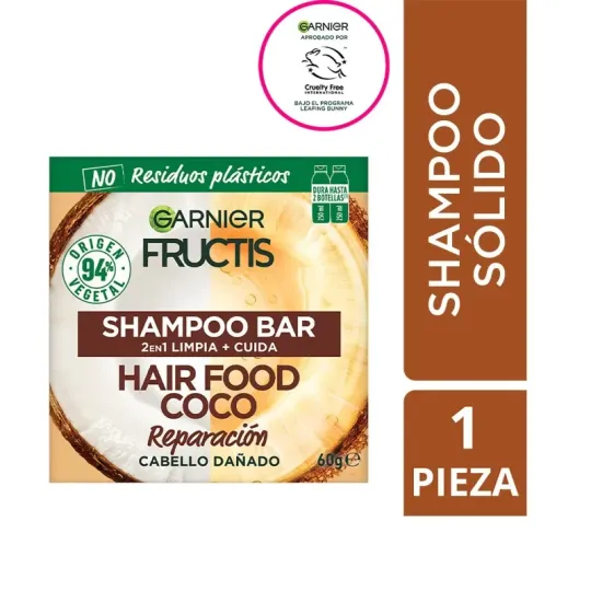 Fructis Shampoo Sólido Hair Food Coco 60 Gr
