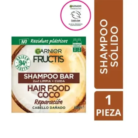 Fructis Shampoo Sólido Hair Food Coco 60 Gr