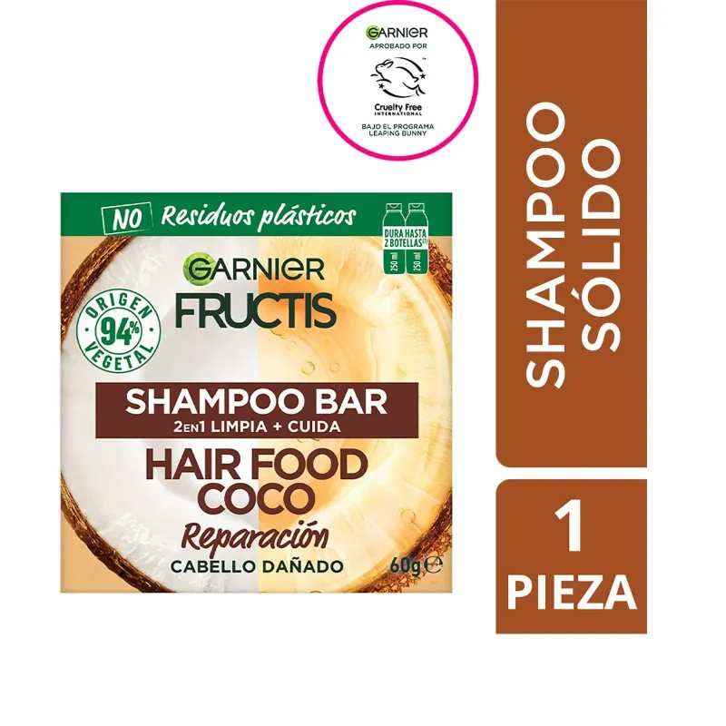 Fructis Shampoo Sólido Hair Food Coco 60 Gr