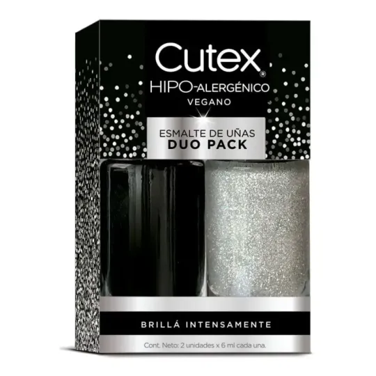 Cutex Esmalte Pack Duo Glitter Celebracion/noche Estrellada