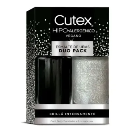 Cutex Esmalte Pack Duo Glitter Celebracion/noche Estrellada