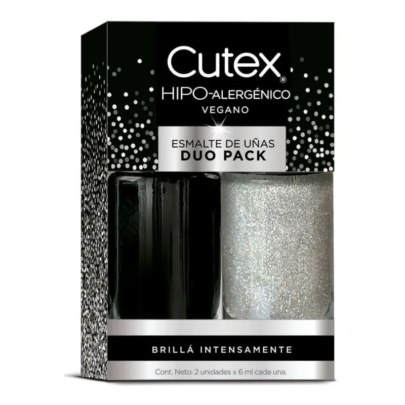 Cutex Esmalte Pack Duo Glitter Celebracion/noche Estrellada
