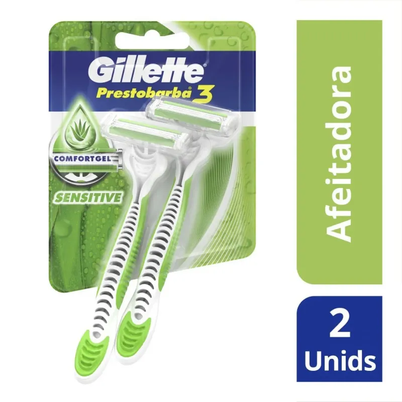 Gillette Prestobarba 3 Piel Sensible 2 (unidades)