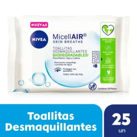 Nivea Toallitas Desmaquillantes 4 En 1  Micellair Todo Tipo De Pi