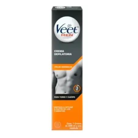 Veet Crema Depilatoria Para Hombre Piel Normal 200 Ml