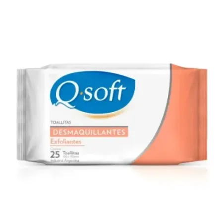 Q Soft Toallas Desmaquillante Exfoliante (25 Unidades)