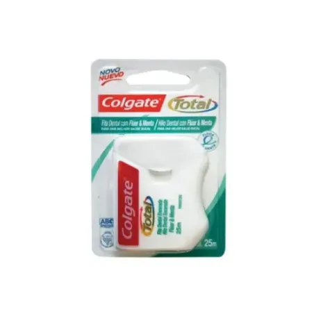 Colgate Hilo Dental Total Fluor Y Menta 25 M