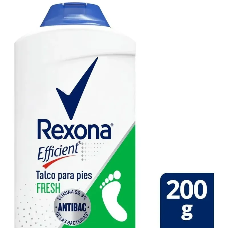 Rexona Efficient Fresh Talco Para Pies Antibacterial 200 G