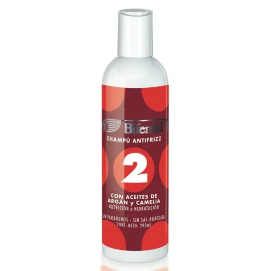 Biferdil Shampoo 2 Antifrizz Con Aceite De Argan Y Camelia 295 Ml
