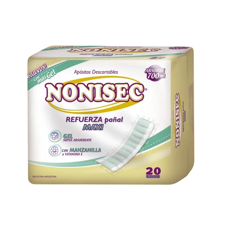 Nonisec Refuerzo Pañal Descartable 700 Ml (20 Unidades)