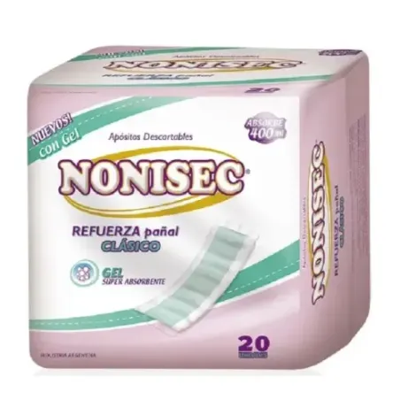 Nonisec Refuerzo Pañal Descartable 500 Ml (20 Unidades)