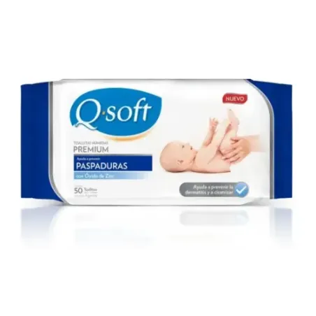 Q Soft Toallitas Humedas Bebe Premium Antipaspaduras 50u