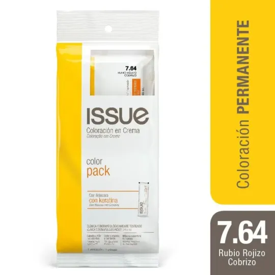 Issue Color Pack Keratina N7.64 Rubio Rojizo Cobrizo 7.64 Rojo I