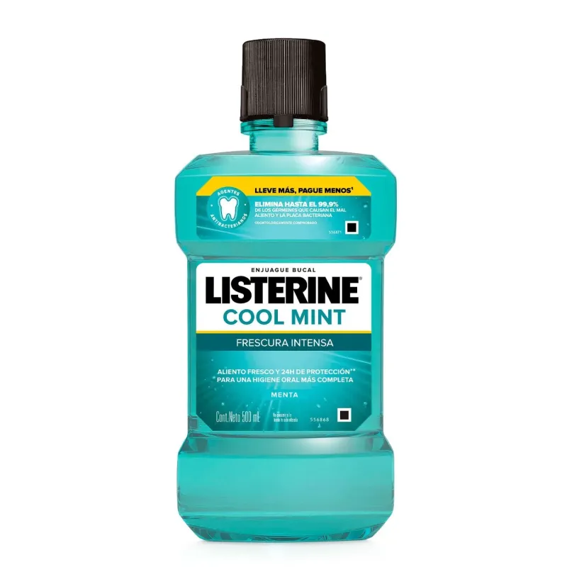 Listerine Enjuague Bucal Cool Mint 24hs 500 Ml