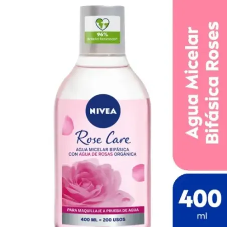 Nivea Agua Micelar Bifásica  Rose Care Para Todo Tipo De Piel 400