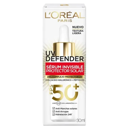 Protector Solar L'oréal Paris Uv Defender Sérum Invisible Fps 50+